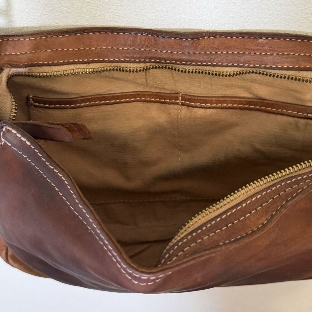 Costanza Rota Y2K Italian Leather Crossbody Bag Cognac Brown Studded Purse - Picture 8 of 10